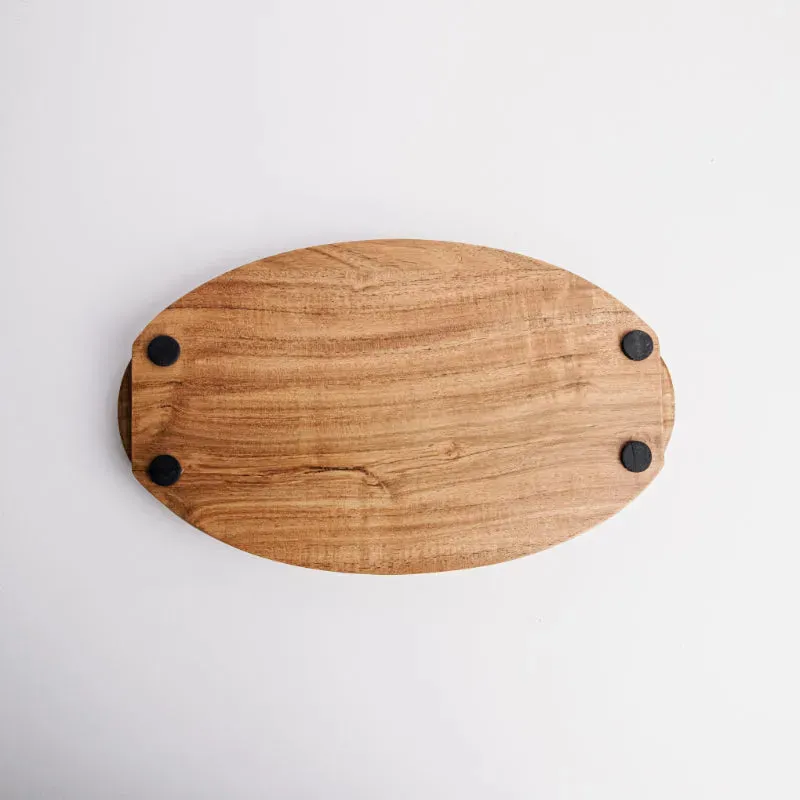 Acacia Wood Domino Platter | 11 x 7 inches