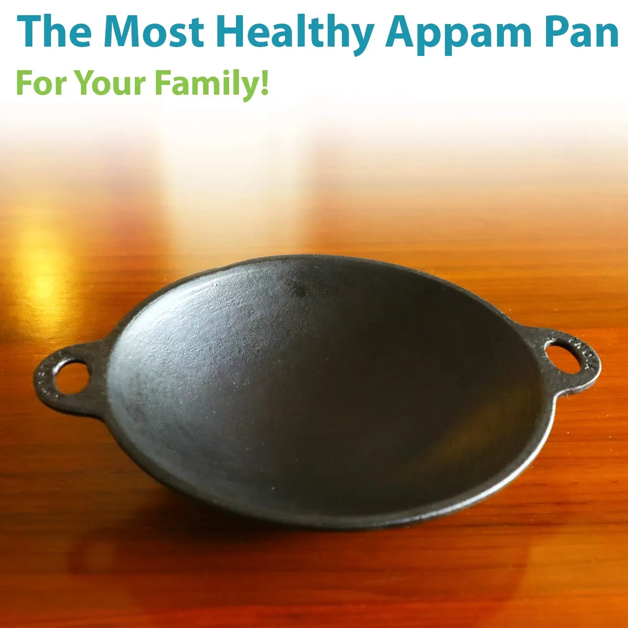 Appam Pan/Kadhai | Pre Seasoned Cast Iron | Cooks Faster | Ready to Use