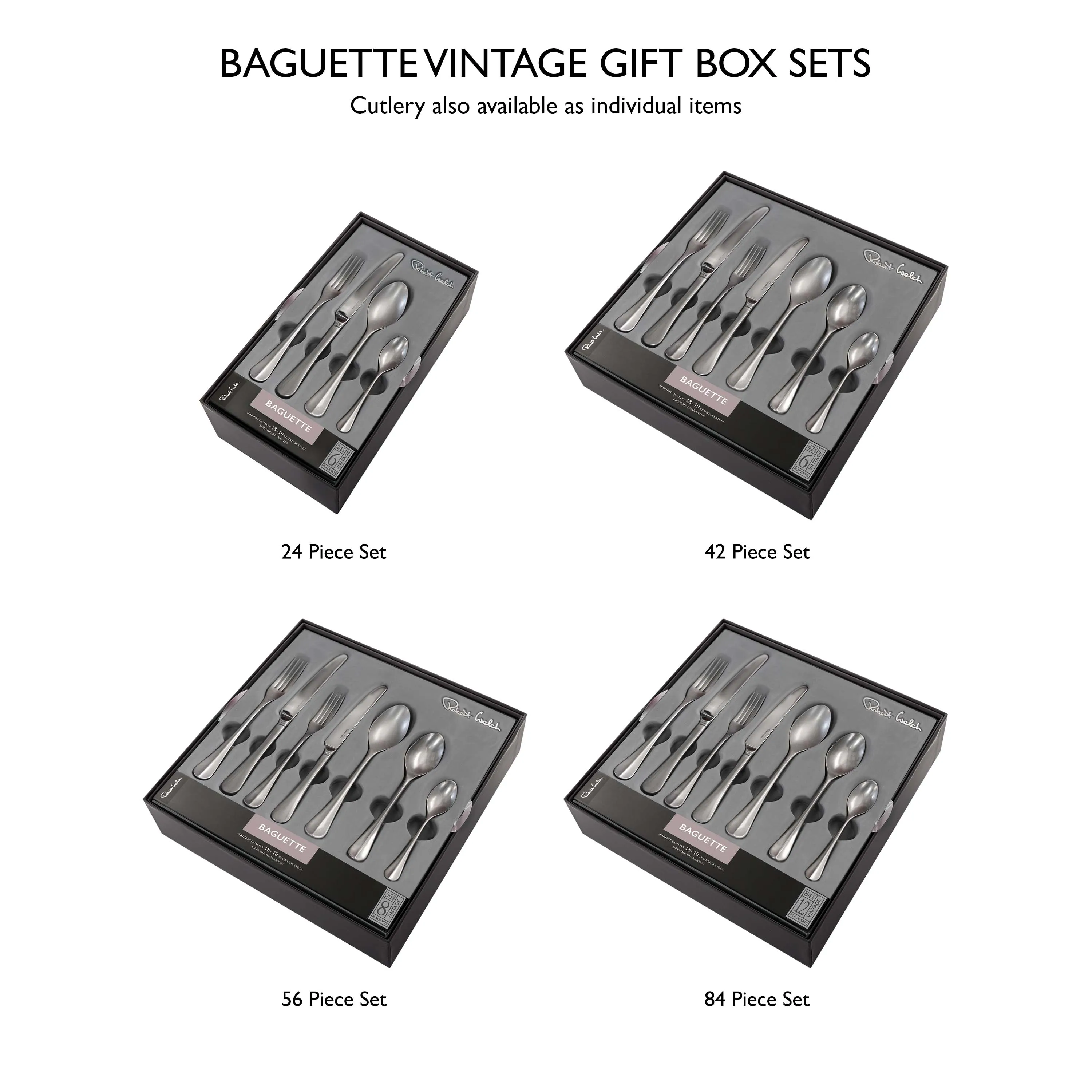 Baguette Vintage Cutlery Sample Set, 3 Piece