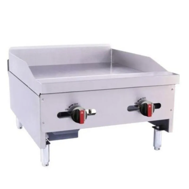 BakeMax BACG24-2 Manual Gas Griddle 24"