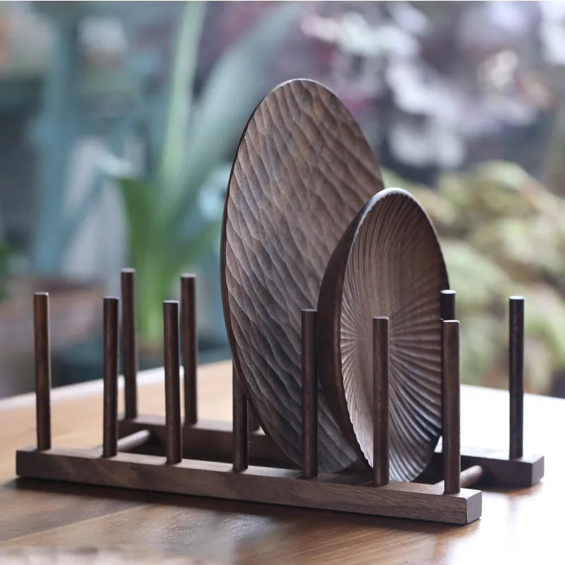 Black Walnut Wood Plate Holders