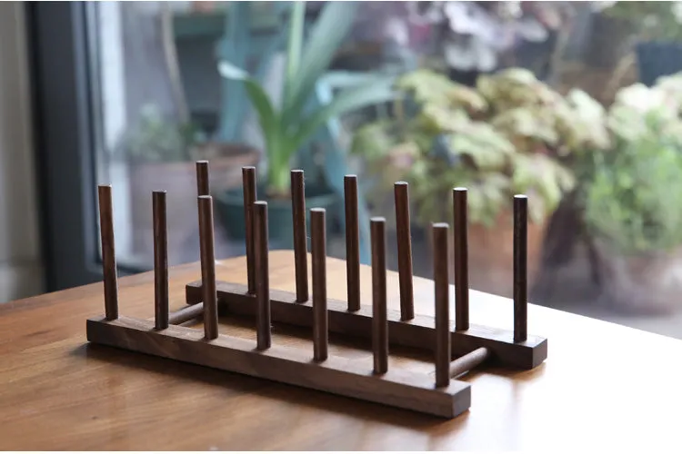 Black Walnut Wood Plate Holders