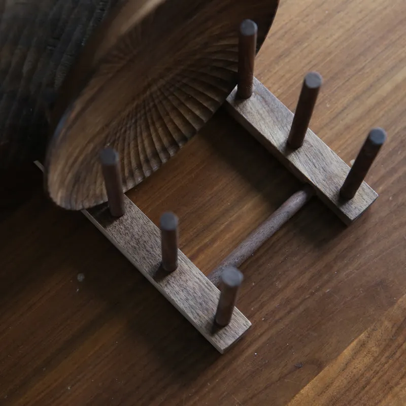 Black Walnut Wood Plate Holders