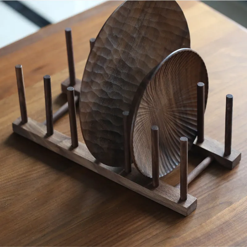 Black Walnut Wood Plate Holders