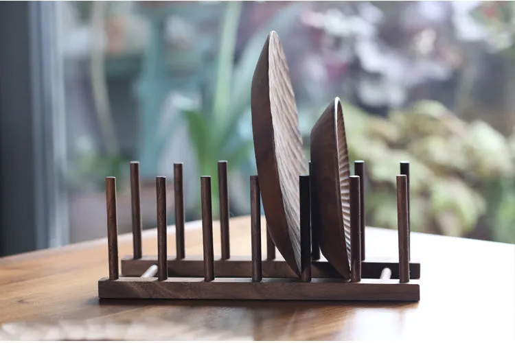 Black Walnut Wood Plate Holders
