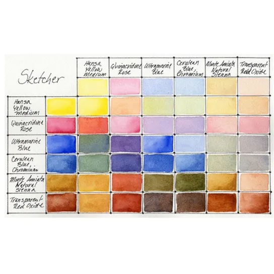 Daniel Smith Sketcher 6pc Half Pan Set