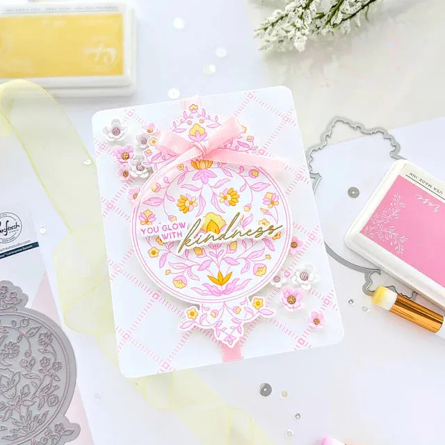 Pinkfresh Studio Press Plate Garden Tapestry