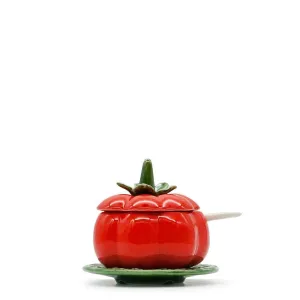 Pot en céramique en forme de tomate - 13cm