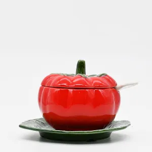 Pot en céramique en forme de tomate - 15cm