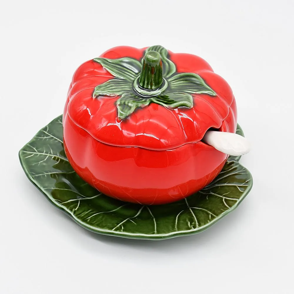 Pot en céramique en forme de tomate - 15cm