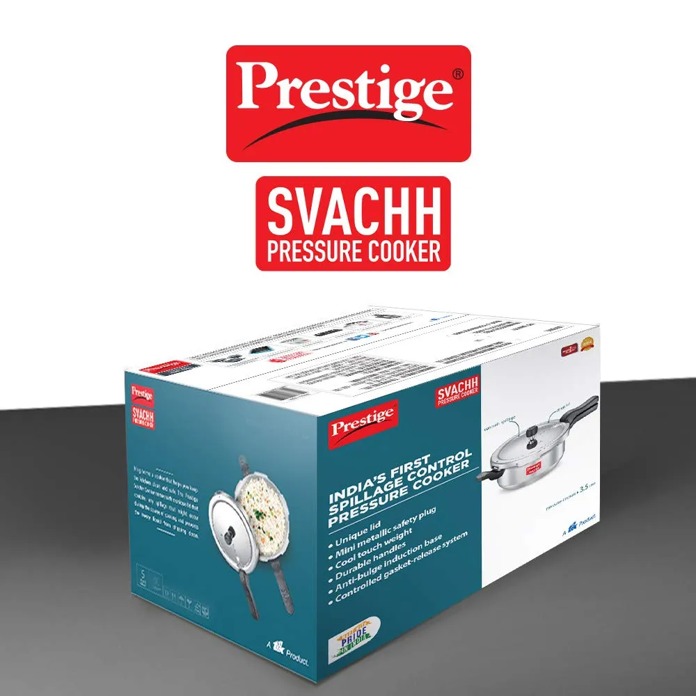 Prestige Svachh Aluminium Outer Lid Pressure Cooker 3.5 L (Silver)