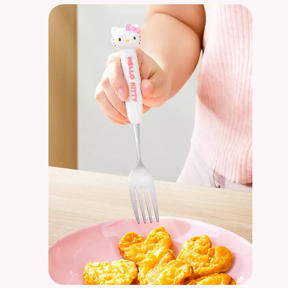 Sanrio Character Die-Cut Face Stainless Steel Cutlery Set