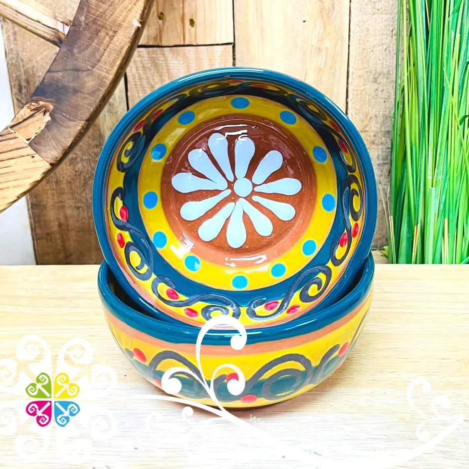 Set of 4 Plato Hondo Cerealero - Set Clay Bowl Plates